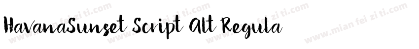 HavanaSunset Script Alt Regular字体转换